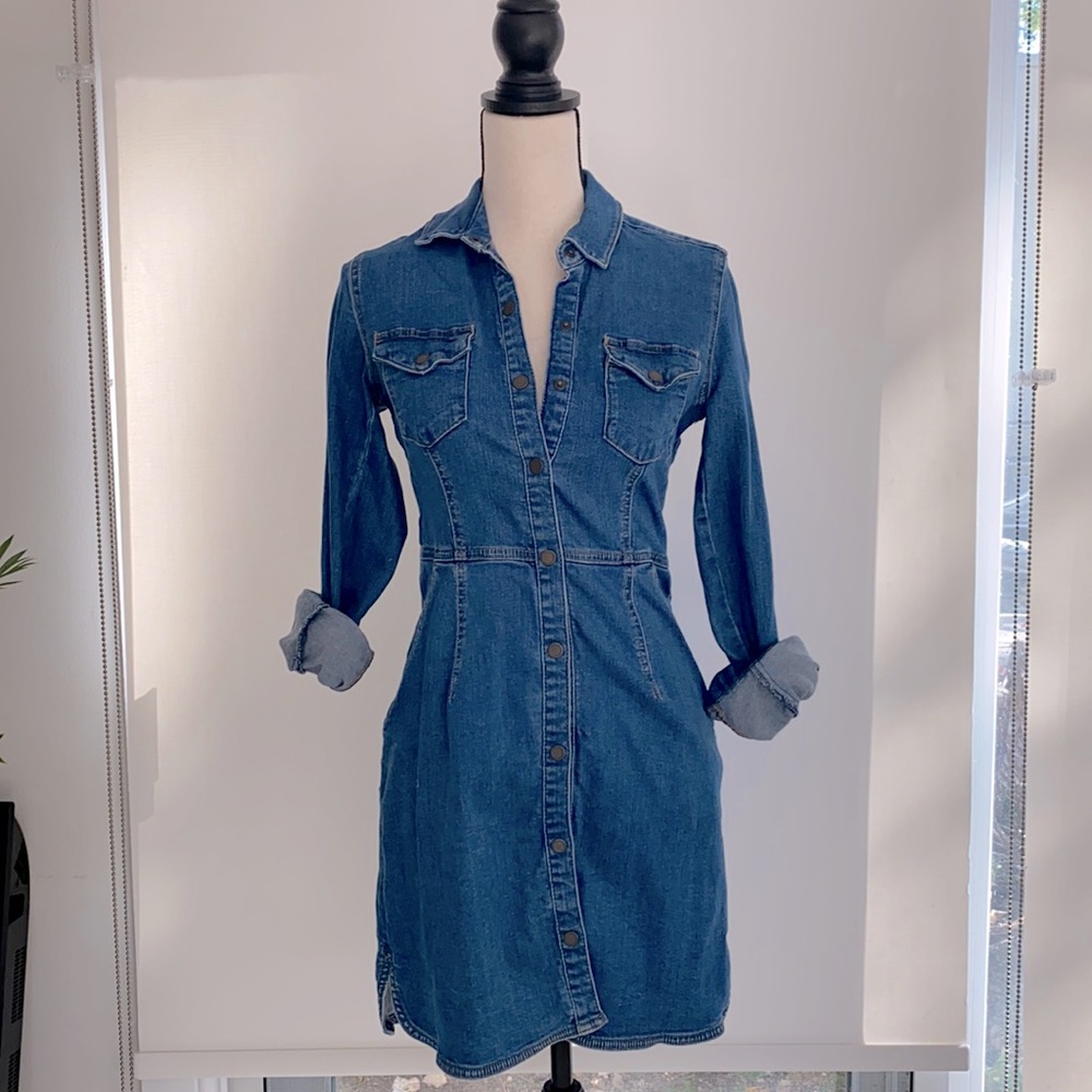 Stretchy denim dress